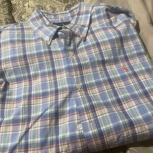 Ralph Lauren Men's Multicolor Plaid shirt size XL like new long sleeved